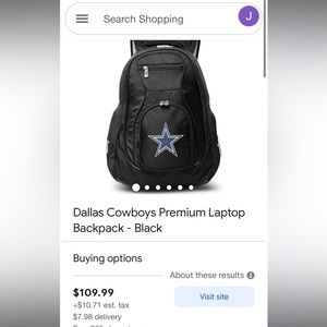 Dallas cowboys backpack